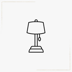 table lamp line icon