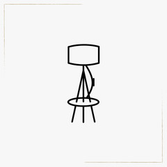 lamp stand line icon