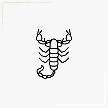scorpion line icon