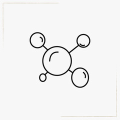 molecule line icon