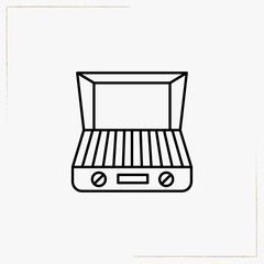 barbecue stove line icon