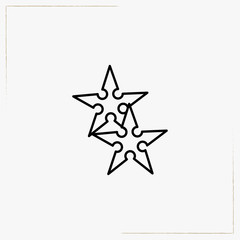 ninja darts line icon