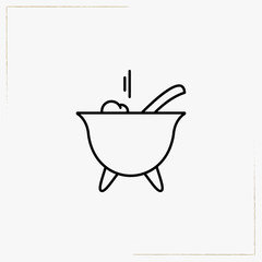 cauldron of magic line icon