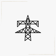 electric tower line icon