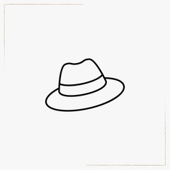 Fototapeta na wymiar hat line icon