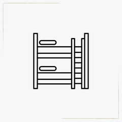 decker bed line icon