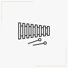xylophone line icon