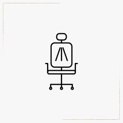 office chair line icon