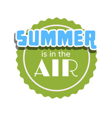 Hello Summer on color circle.