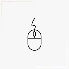 computer mouse line icon