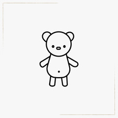 teddy bear line icon