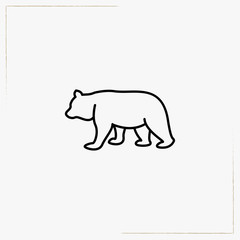 bear line icon
