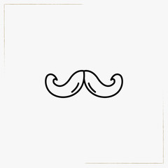 mustache line icon