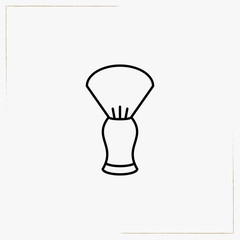shaving brush line icon