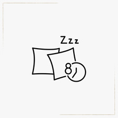 sleeping line icon