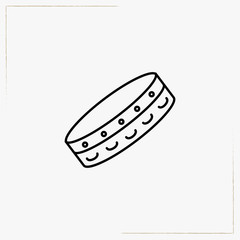 tambourine line icon