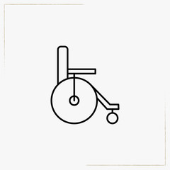 wheelchair line icon