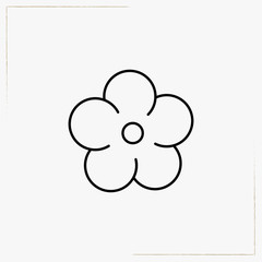 Fototapeta na wymiar flowers line icon