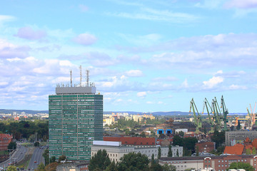 Vista del porto di Danzica