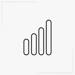 wireless network symbols line icon