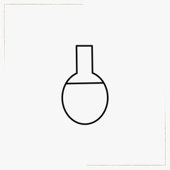 test tube line icon