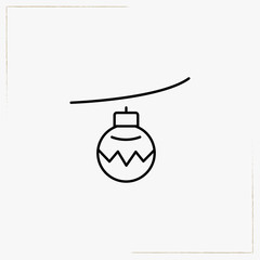 christmas balls line icon