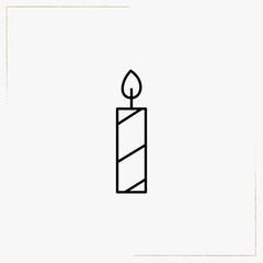 candle line icon