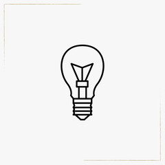 lamp bulb line icon