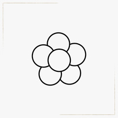 flowers line icon