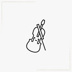 violin line icon