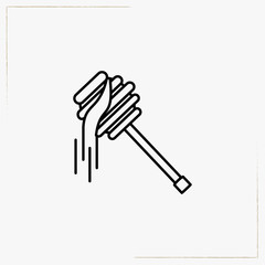 honey stick line icon