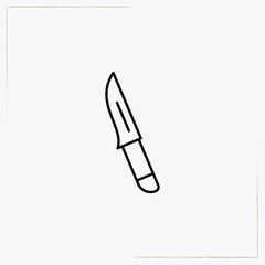 knife line icon