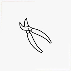 nippers line icon