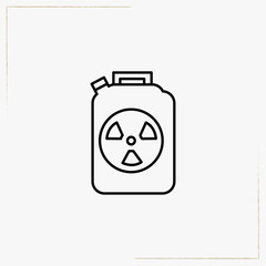 gas canister line icon