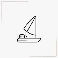 yacht line icon