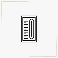 thermometer line icon