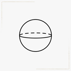 mathematics figures line icon