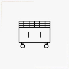 oil radiator line icon