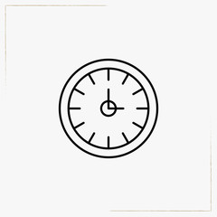 wall watch line icon