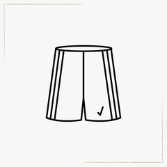 soccer shorts line icon