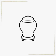 urn for ashes line icon