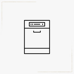 dishwasher line icon