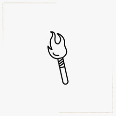 torch line icon