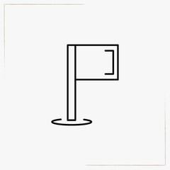 street signboard line icon