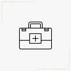 first-aid kit line icon