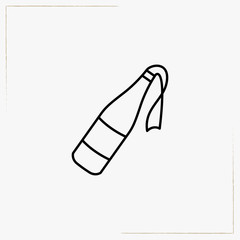 molotov cocktail line icon