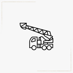 fire engine line icon
