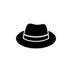 Hat vector icon. Classic headdress symbol.