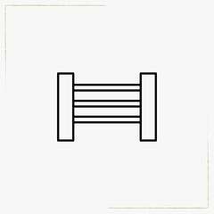 horse barrier line icon