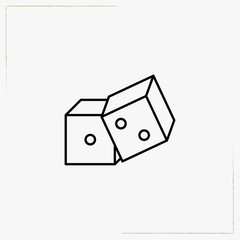 dice line icon